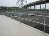 Interclamp handrails and steel tube at a construction site 